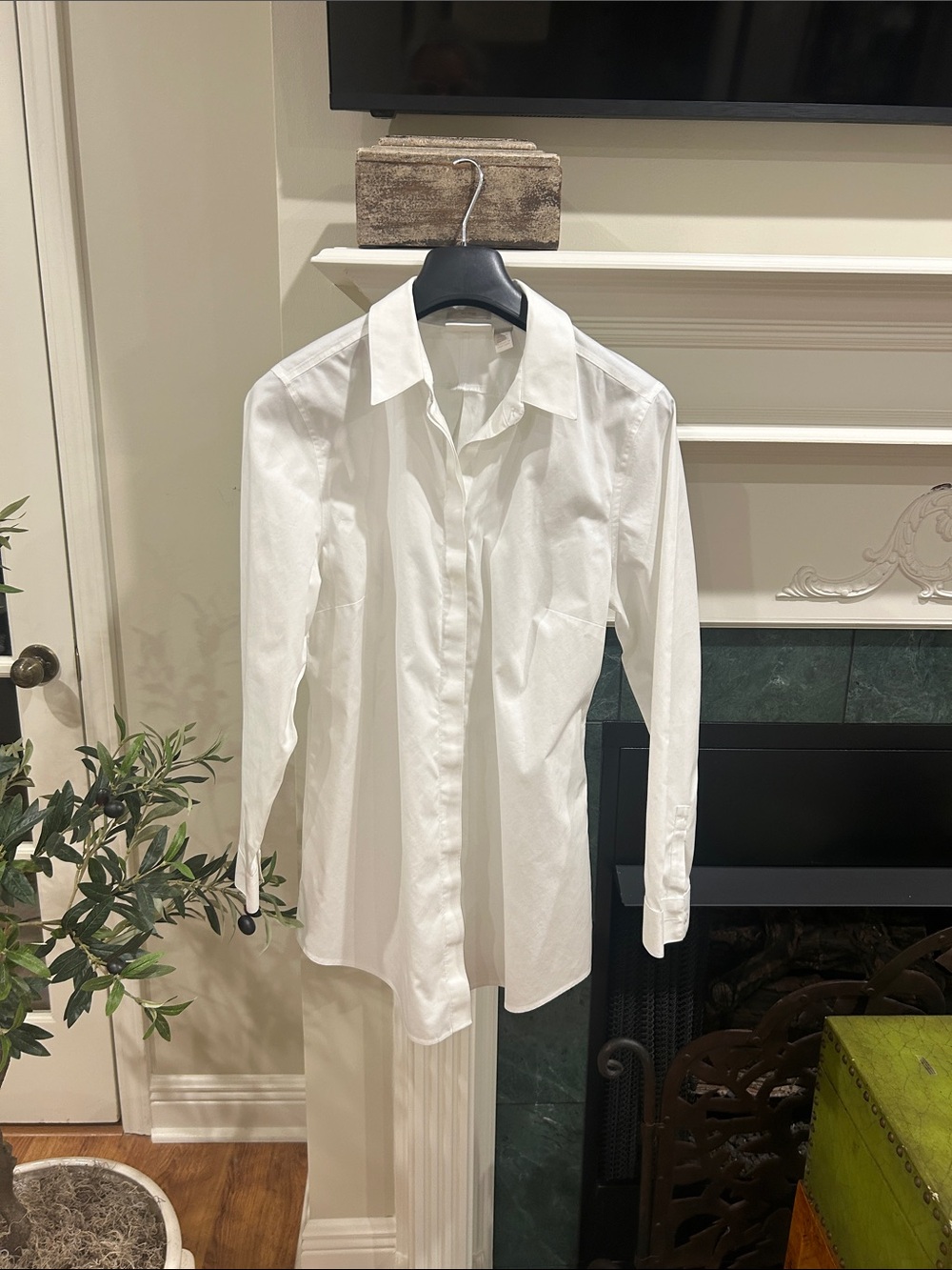 Chico's Men's White Button-Front Dress Shirt